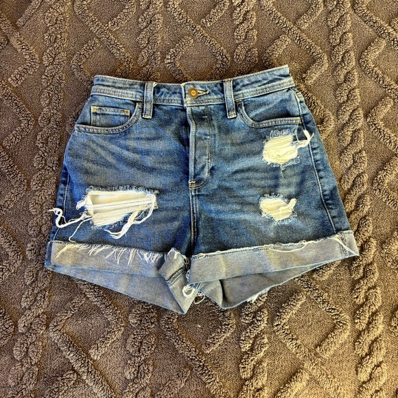 Hollister Pants - Women’s Hollister High Rise Distressed Jean Shorts